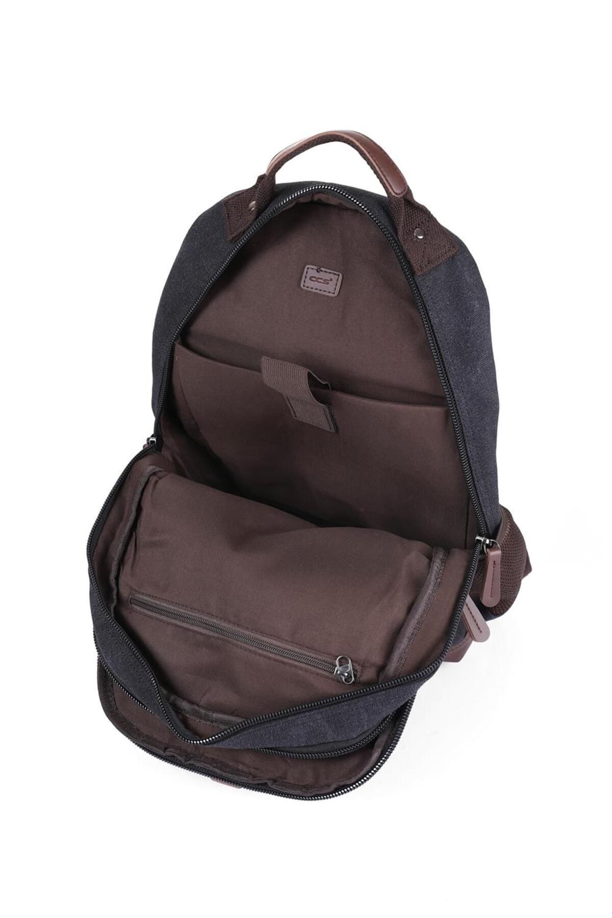 ÇÇS 51345 Su Geçirmez Kanvas Sırt Çantası – 15.6 inç Laptop Bölmeli, Çok Gözlü, Unisex
