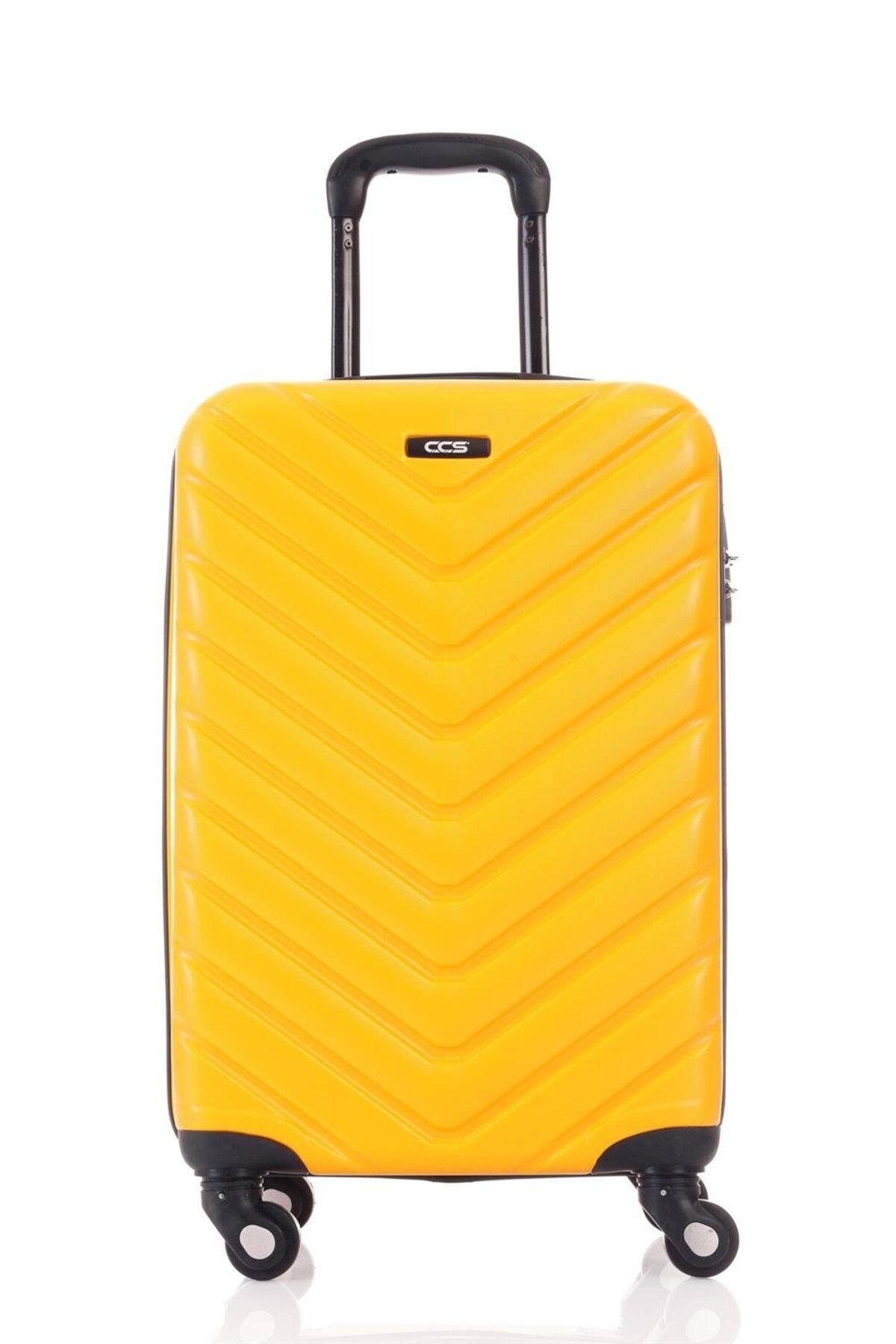 Unisex Sarı 3'lü Valiz Seti 5175