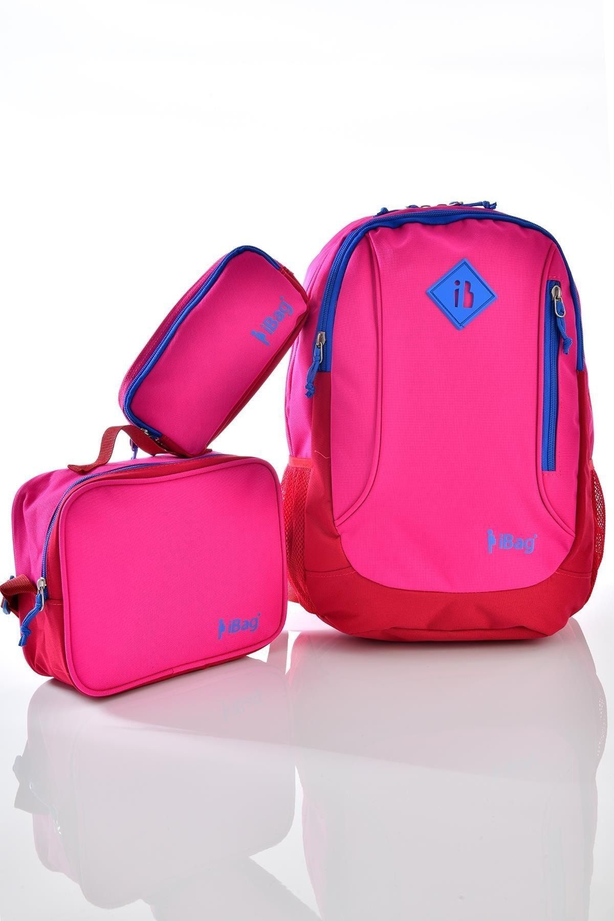 Ibag 13914 Okul Çantası 3' Lü Set Pembe