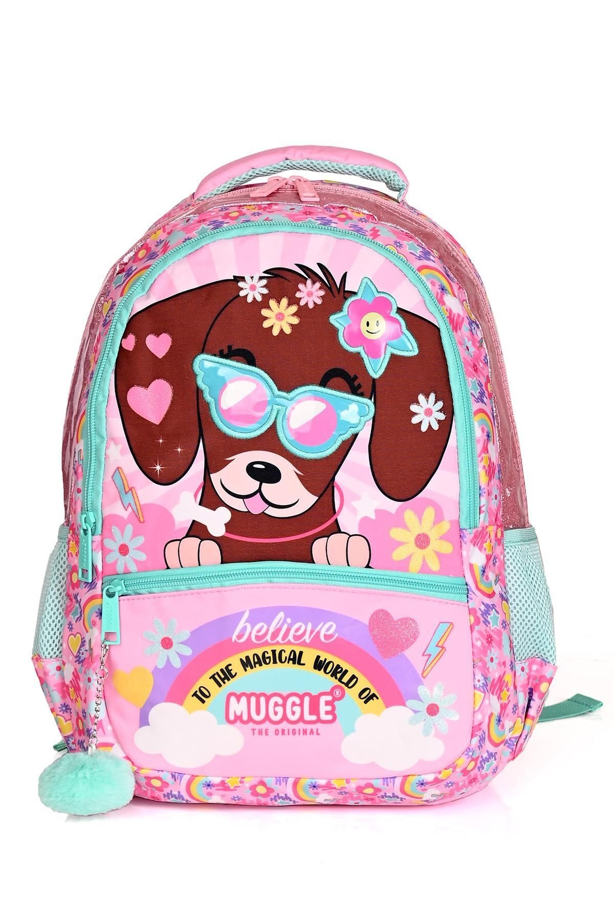 9008 Cute Dog Okul Sırt Çantası 3'Lü Set