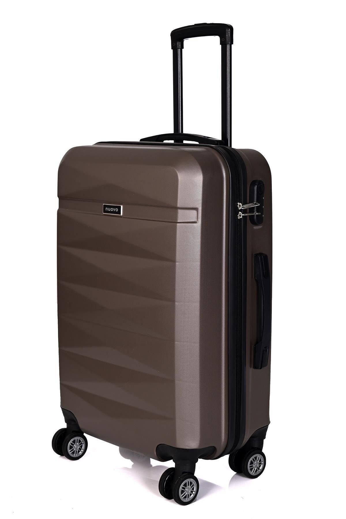 Deriend 5100 Unisex 3'Lü Valiz Seti Bronz
