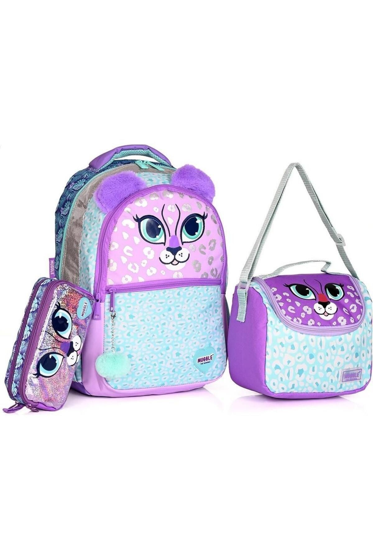 Shimmer Cat 3lü Seti Mu-9049 Okul Sırt Çantası,beslenme Çantası,kalem Çantası(kutusu-kalemlik