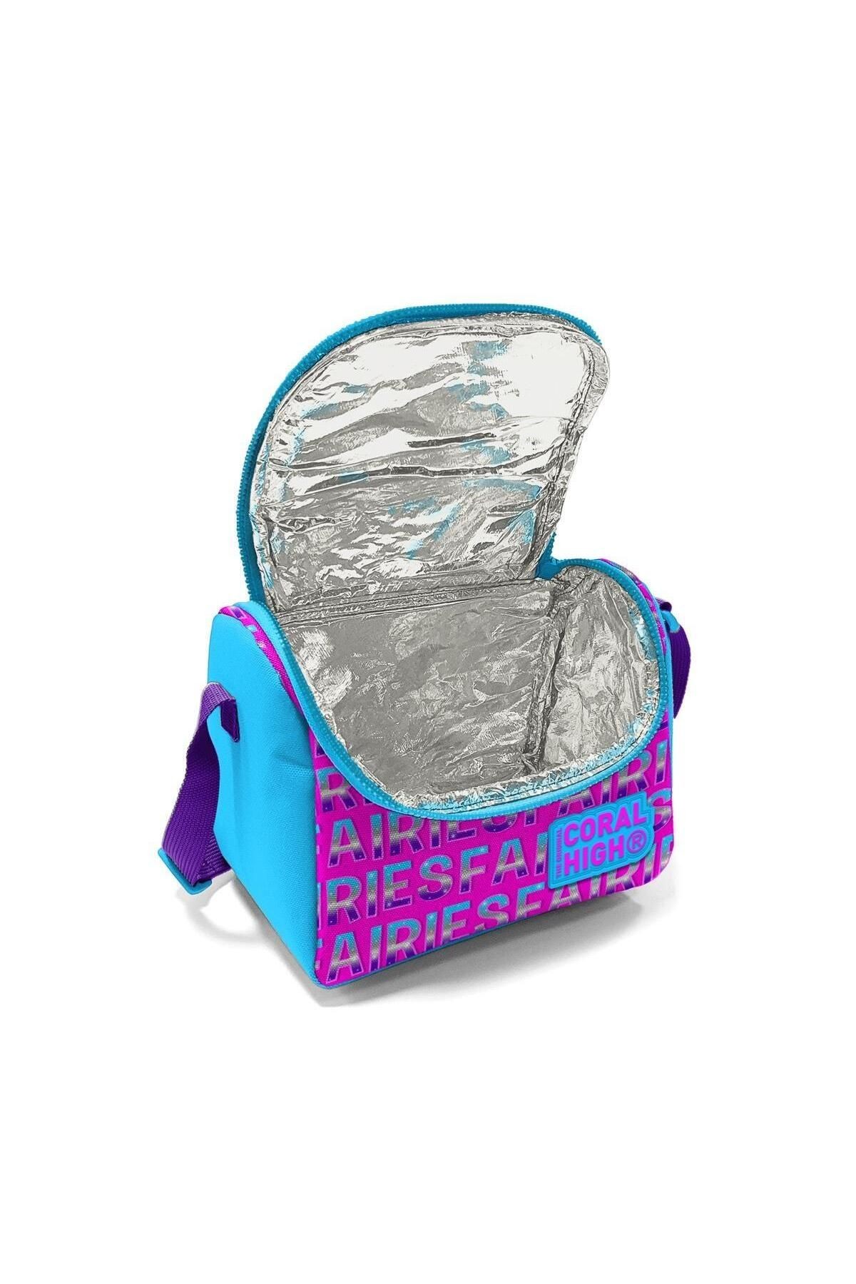 Kids 23484 Pembe Mavi Peri Desenli 3’lü Okul Çanta Seti