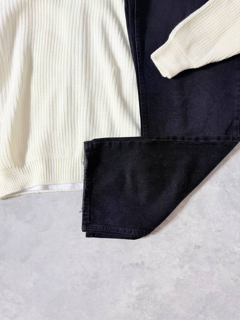 Premium Yarım Fermuar Triko Kazak & Regular Kot Pantolon