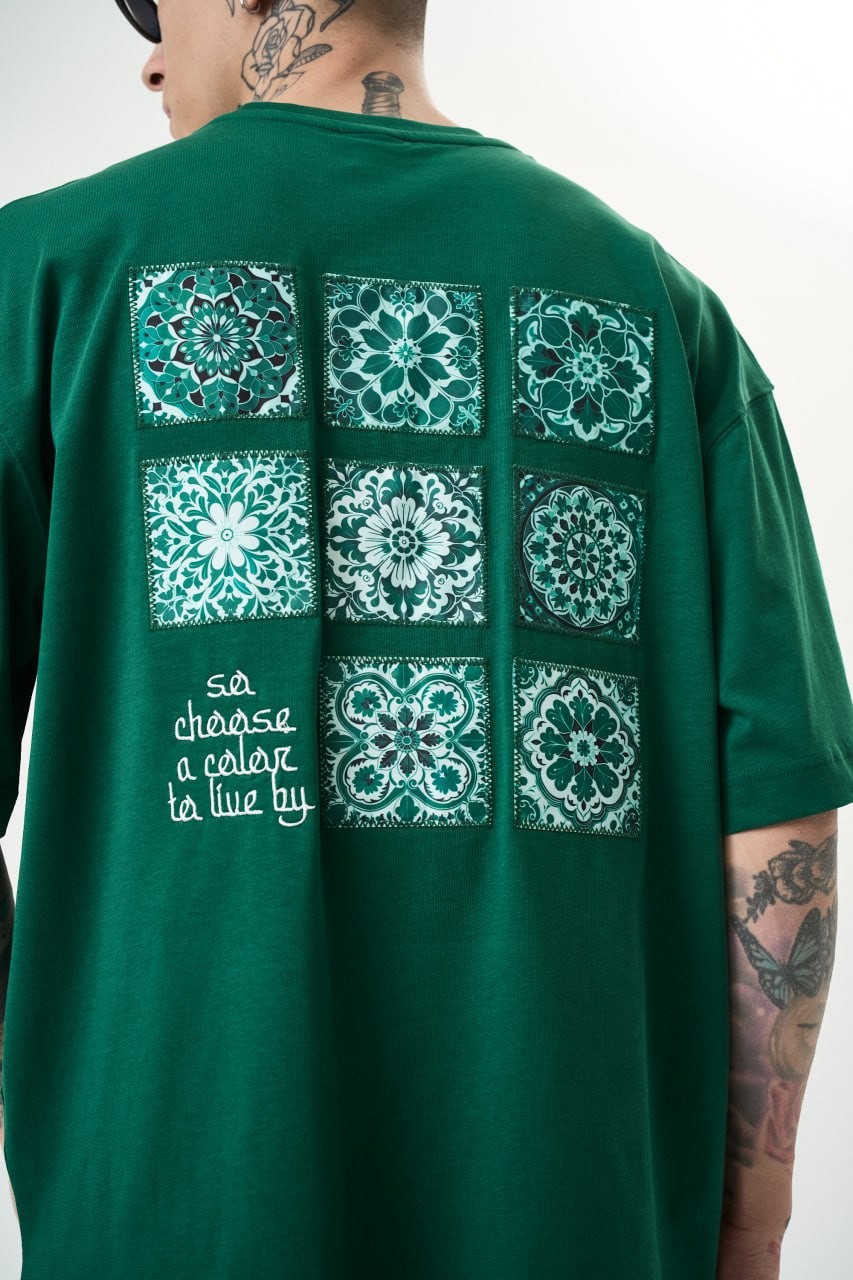 Collectow Ethnic Tişört - Yeşil