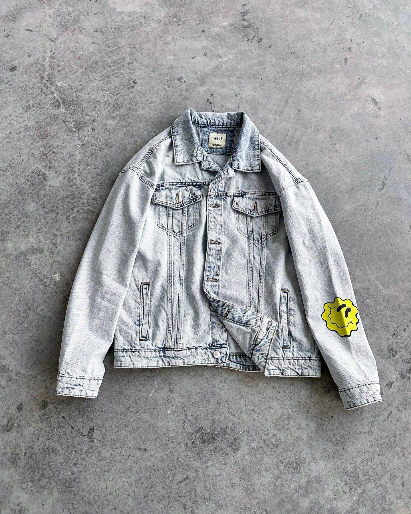 Premium Splash Denim Ceket