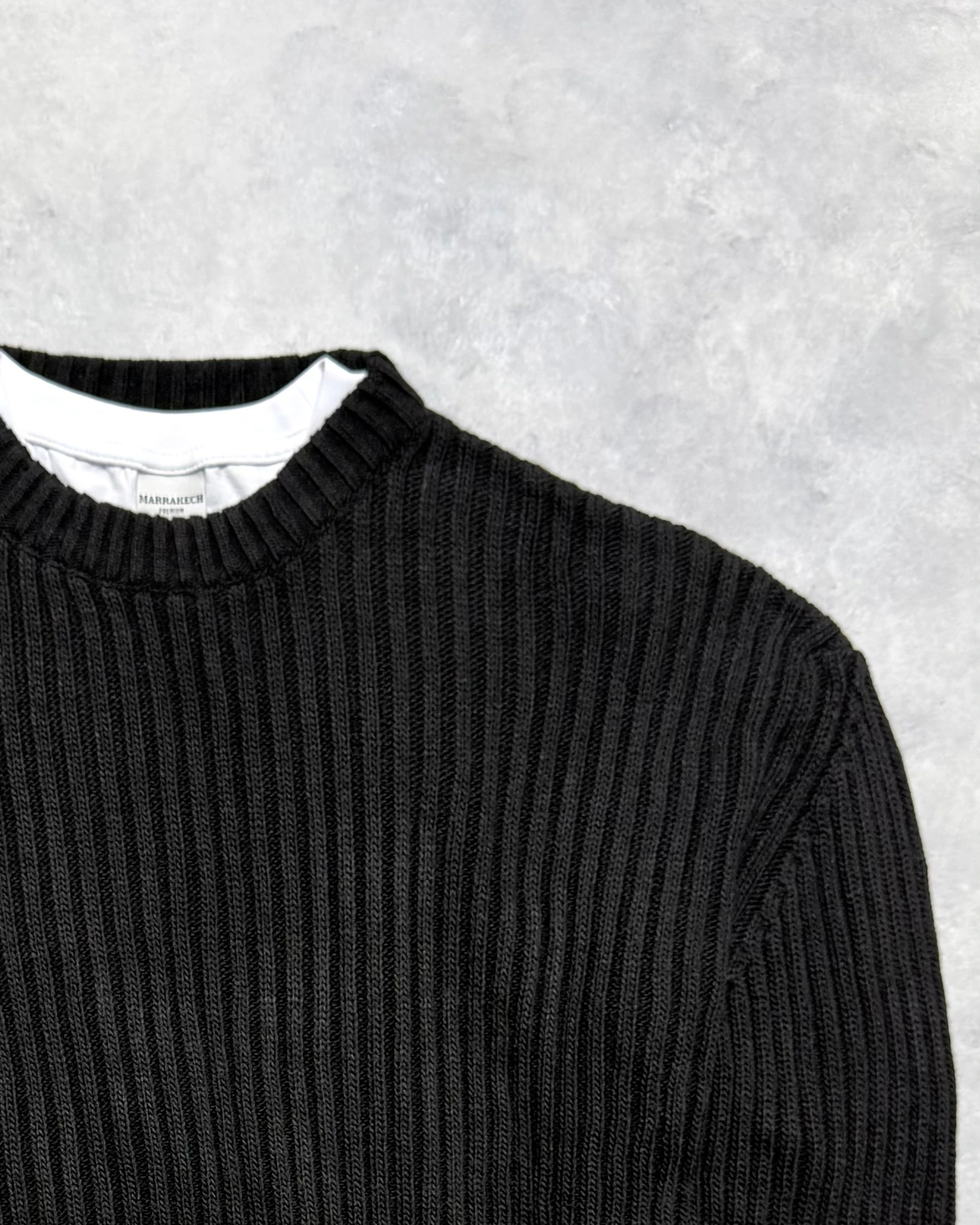 Premium Bisiklet Yaka Şeritli Kazak