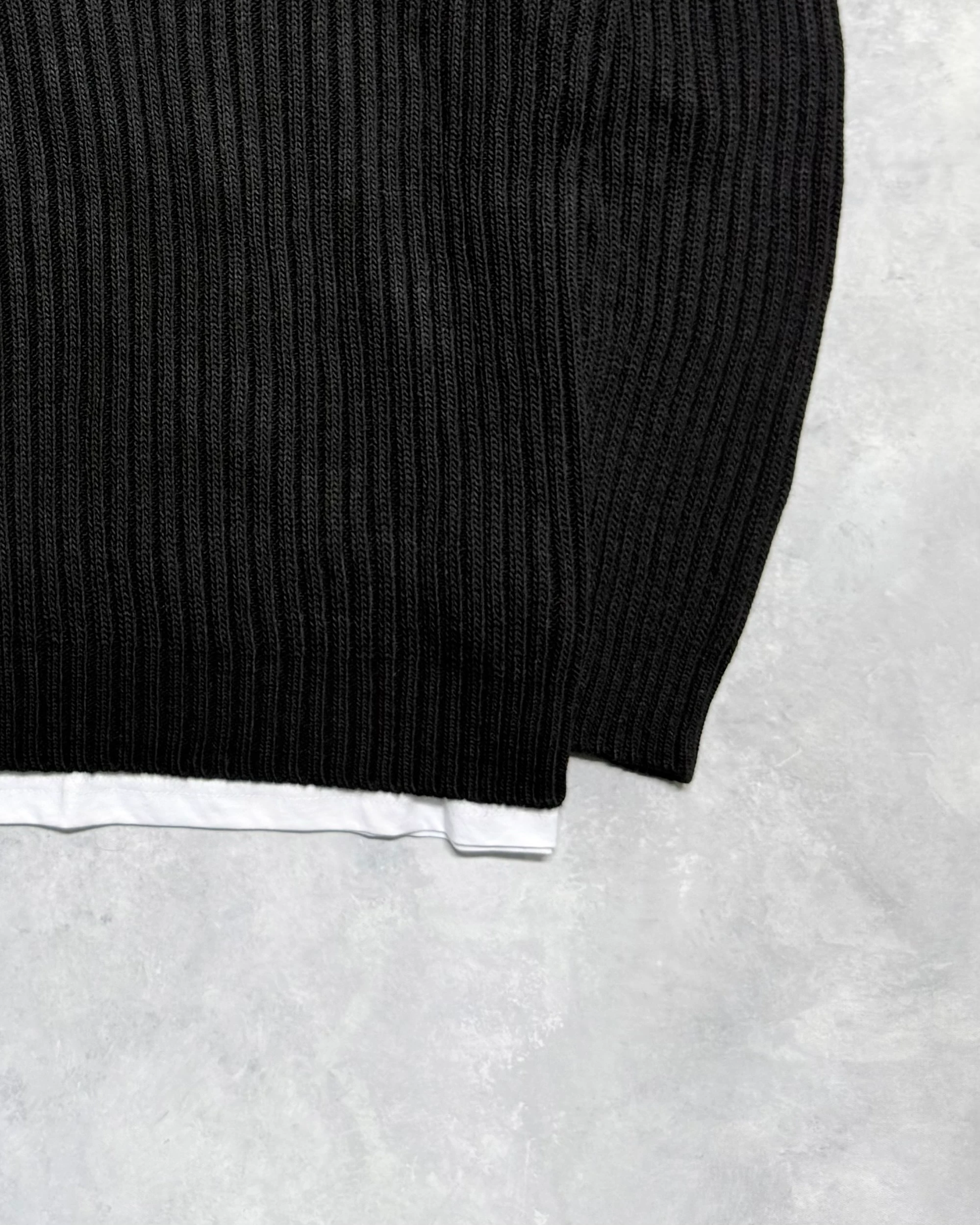 Premium Bisiklet Yaka Şeritli Kazak