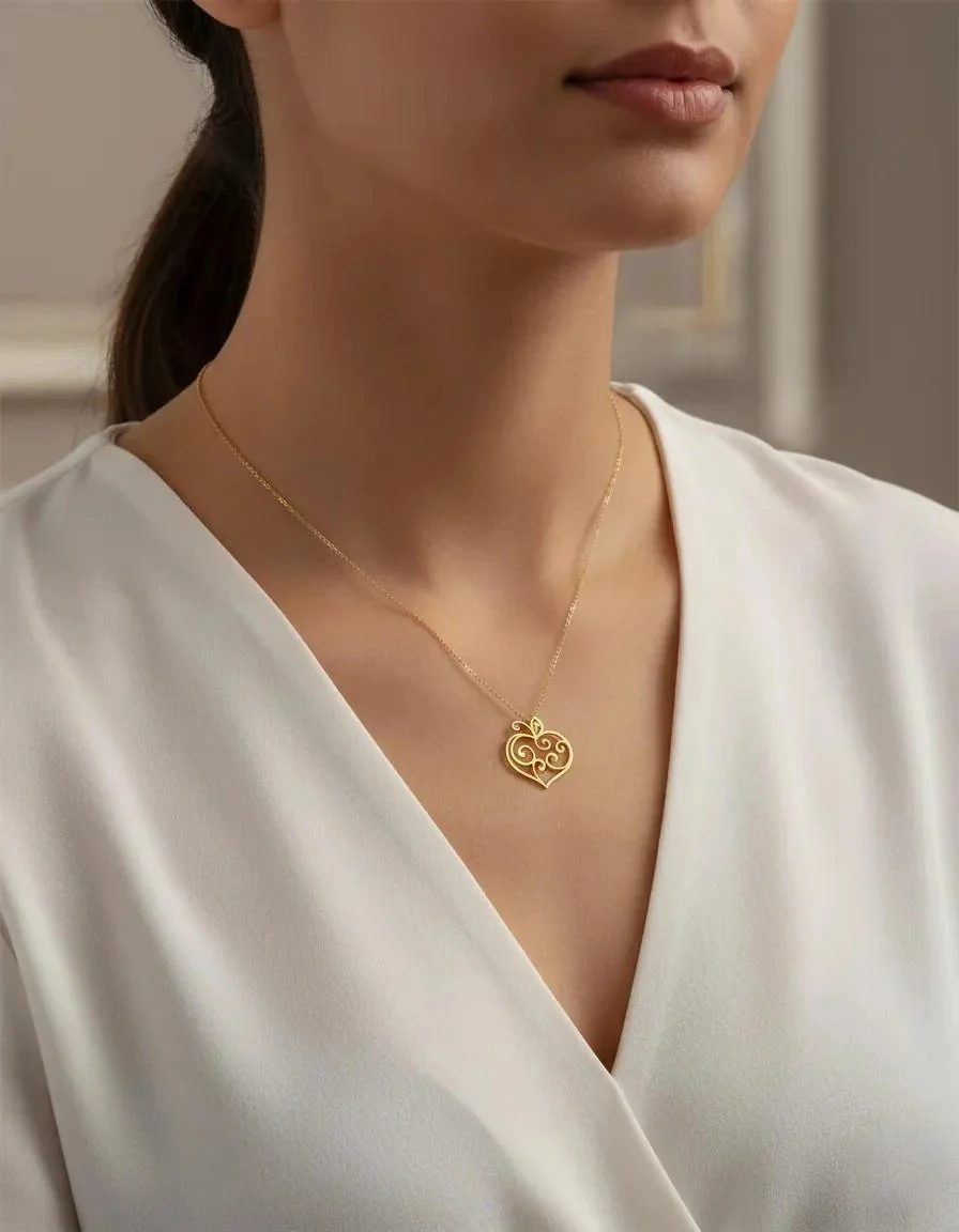 Aşkın Kıvrımı Gümüş Kolye image