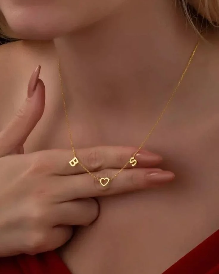 Çift Harf Kolye Gümüş main variant image