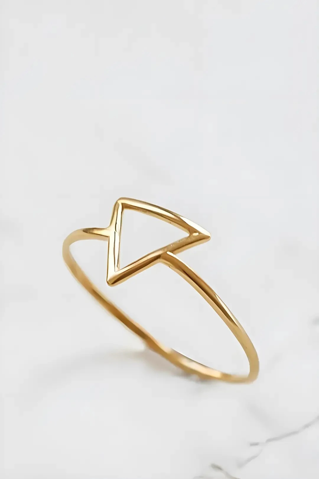 Üçgen Gümüş Yüzük image