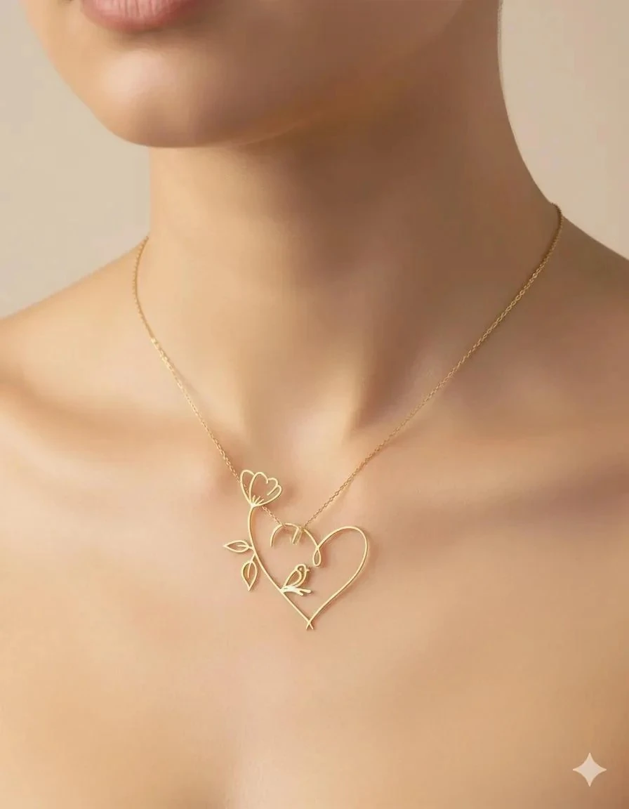 Gül Rüyası Gümüş Kolye image