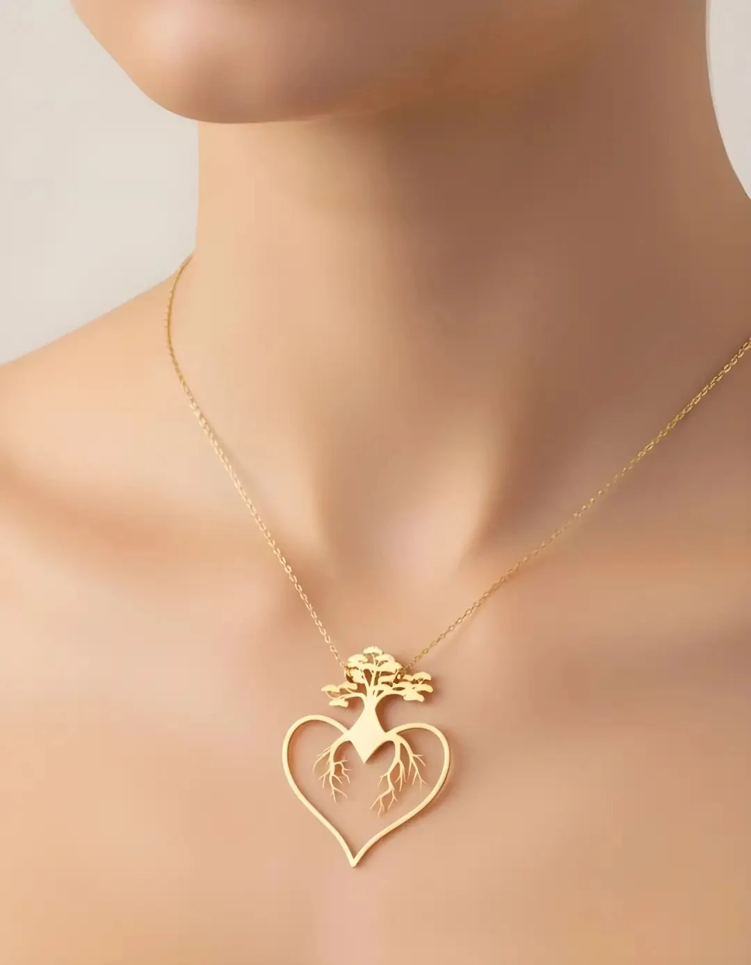 Saran Kalp Gümüş Kolye image