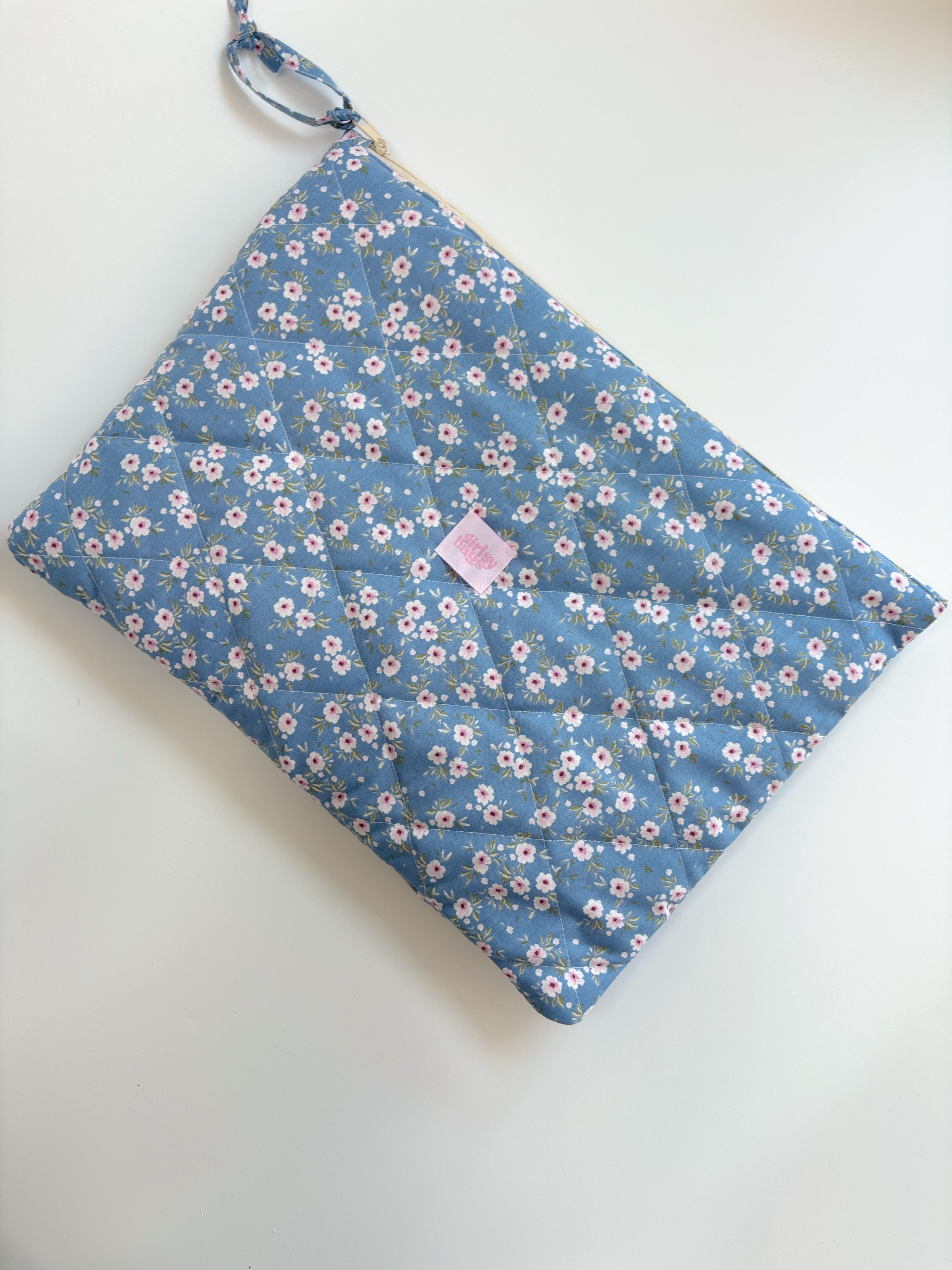 Blue Floral Laptop Sleeve 