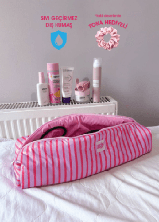 Pembe Çizgili Sıvı Geçirmez Dyson Çantası 