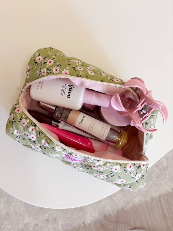 Blue Toile Makeup Bag 