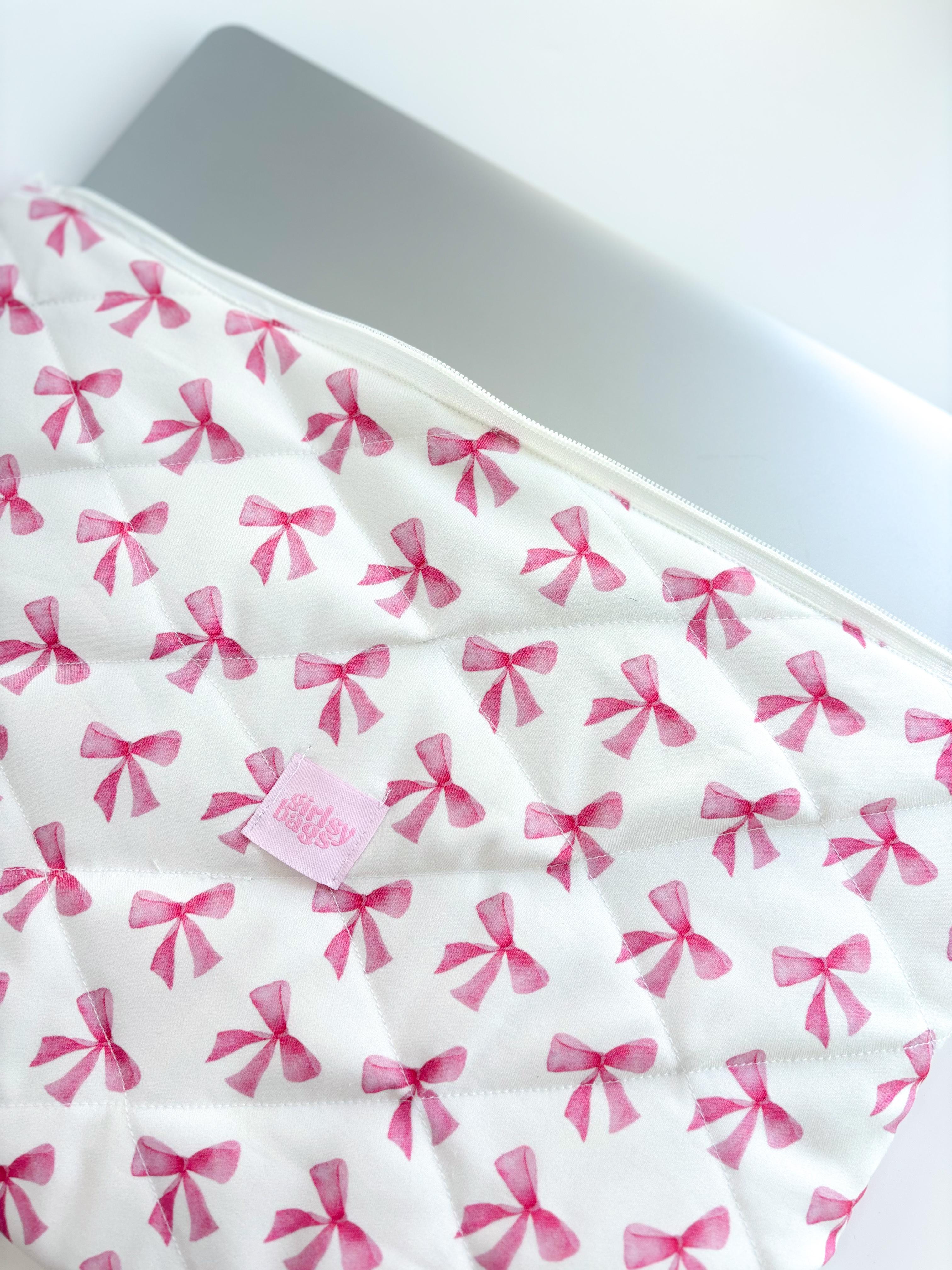 Pink Bows Laptop ve Tablet Kılıfı