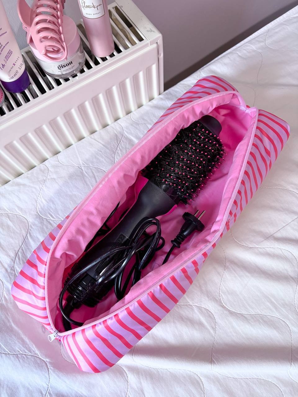 Pembe Çizgili Sıvı Geçirmez Dyson Çantası 