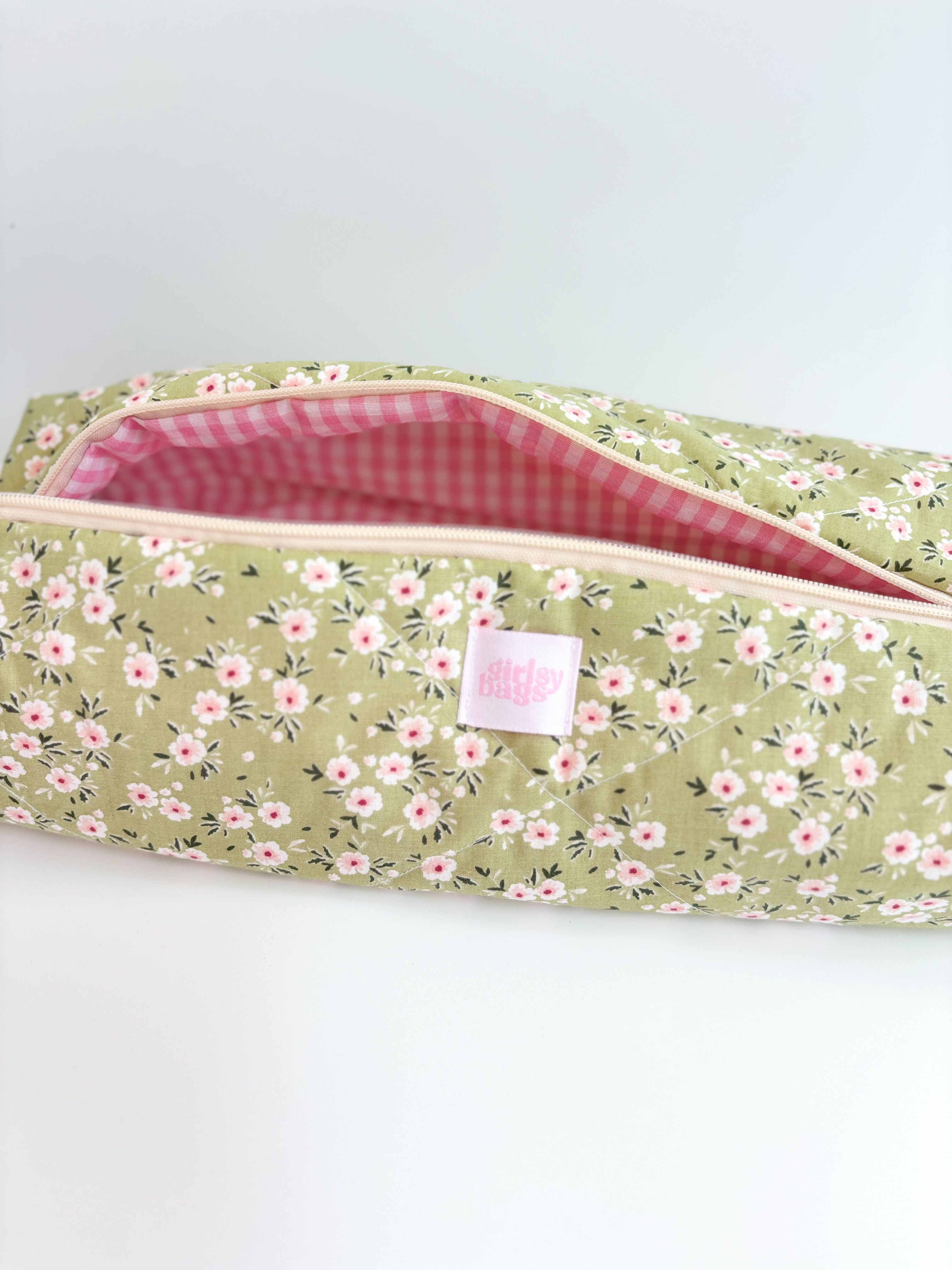 Green Floral Hair Tool Bag (Dyson Bag) 