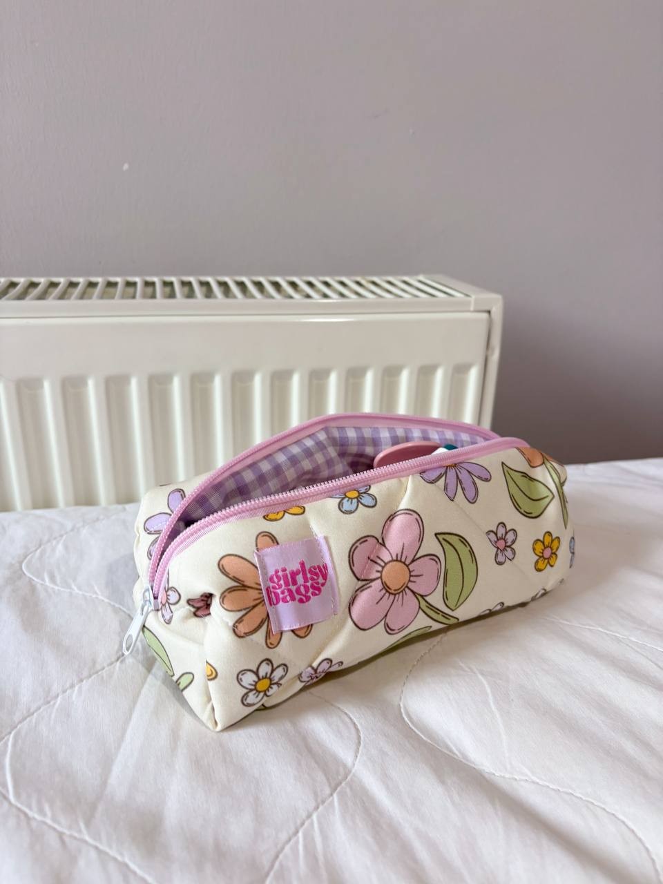 Pink Floral Pencil Case 