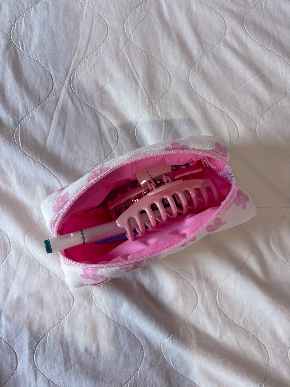 Pink Bow Pencil Case 
