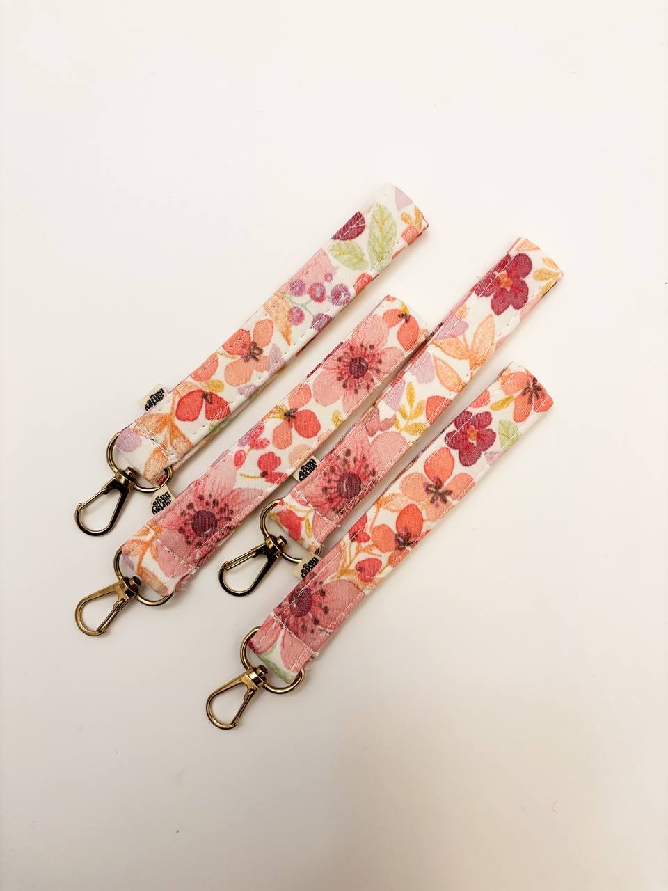 Wristlet Keychain - Green Floral 