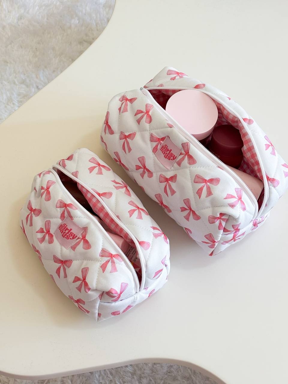 Pink Bows Makyaj Çantası 