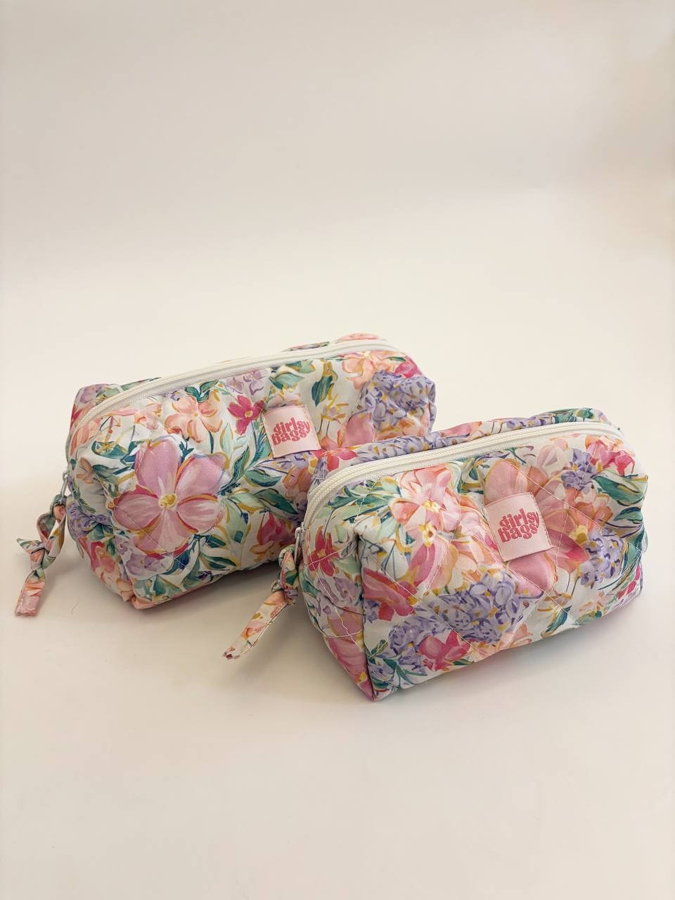 Blue Toile Makeup Bag 