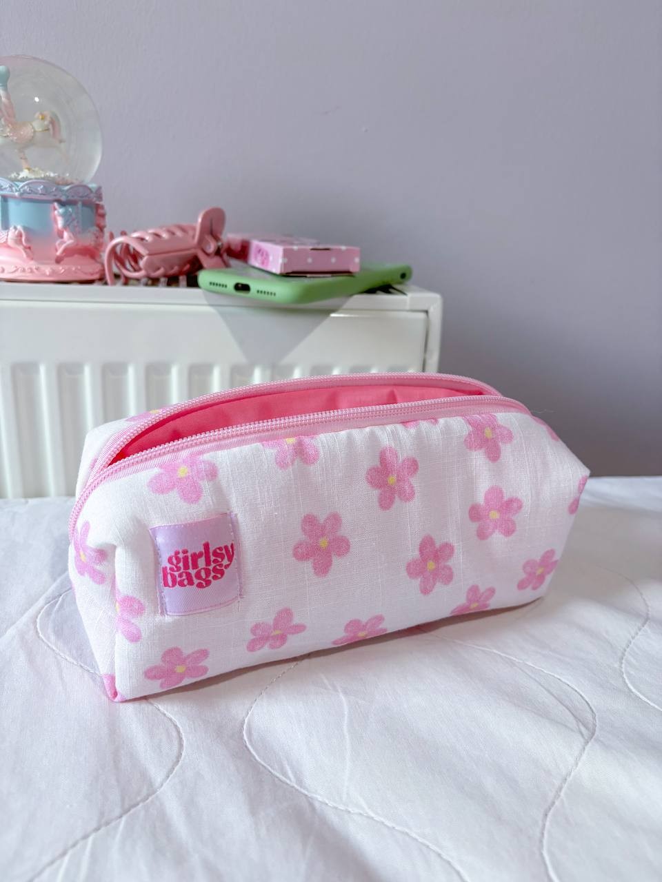 Pink Bow Pencil Case 