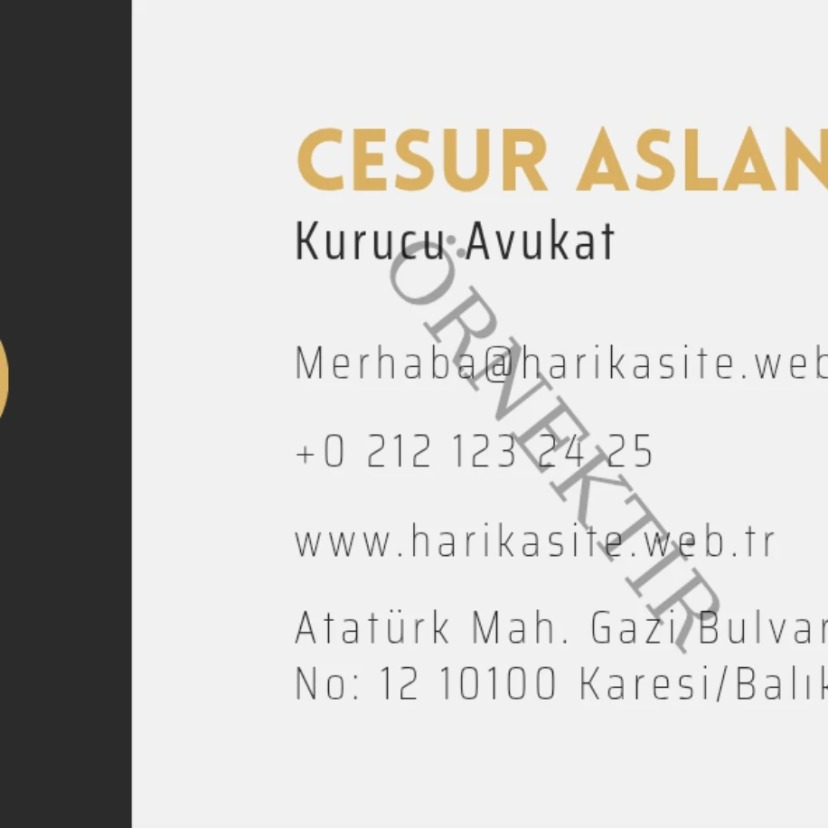 KİŞİYE ÖZEL KARTVİZİT TASARIMI