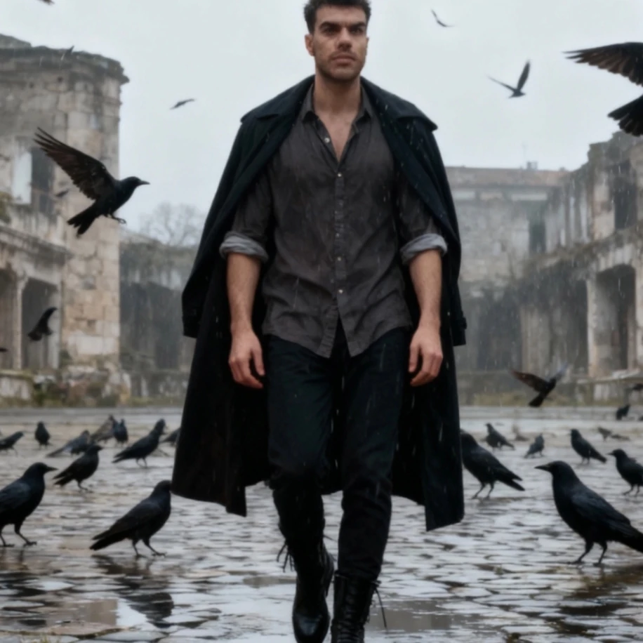 GOTİK KUZGUN PORTRE TASARIMI