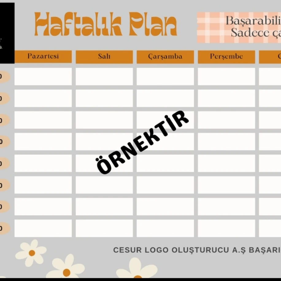 ÖĞRENCİLERE ÖZEL HAFTALIK DERS ÇALIŞMA PROGRAMI HAZIRLANIR