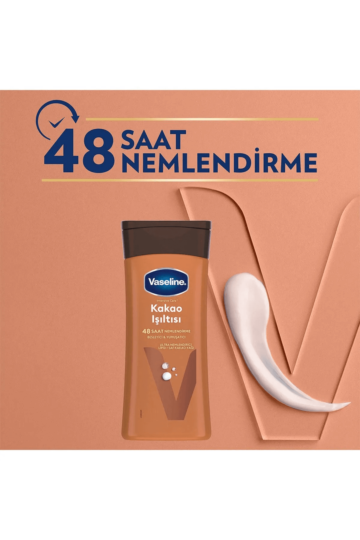 Vaseline Intensive Care Kakao Işıltısı 48 Saat Nemlendirme Vücut Losyonu 200 Ml