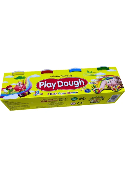 Play Dough 10 Parmak 4 Renk Oyun Hamuru 440 Gr 4'lü