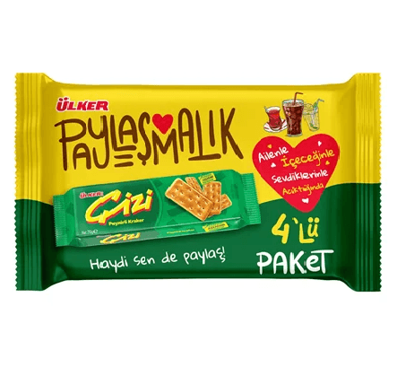 Ülker Çizi Peynirli Kraker 70 Gr 4'lü Paket