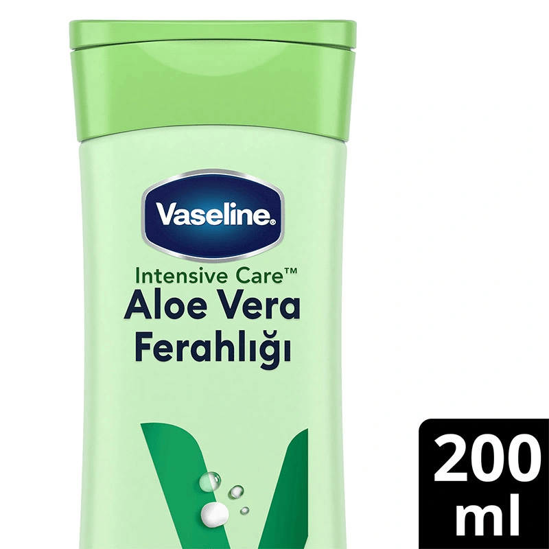 Vaseline Intensive Care Aloe Vera Ferahlığı 48 Saat Nemlendirme Vücut Losyonu 200 Ml