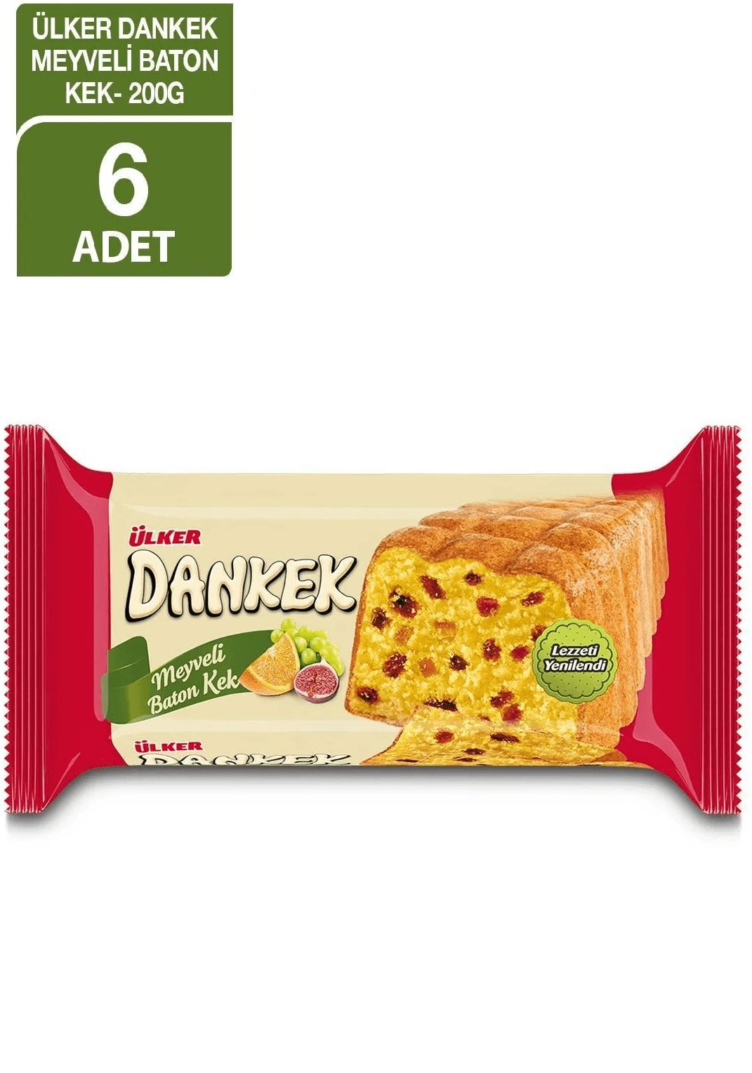 Ülker Dankek Meyveli Baton Kek 200 Gr 6'lı