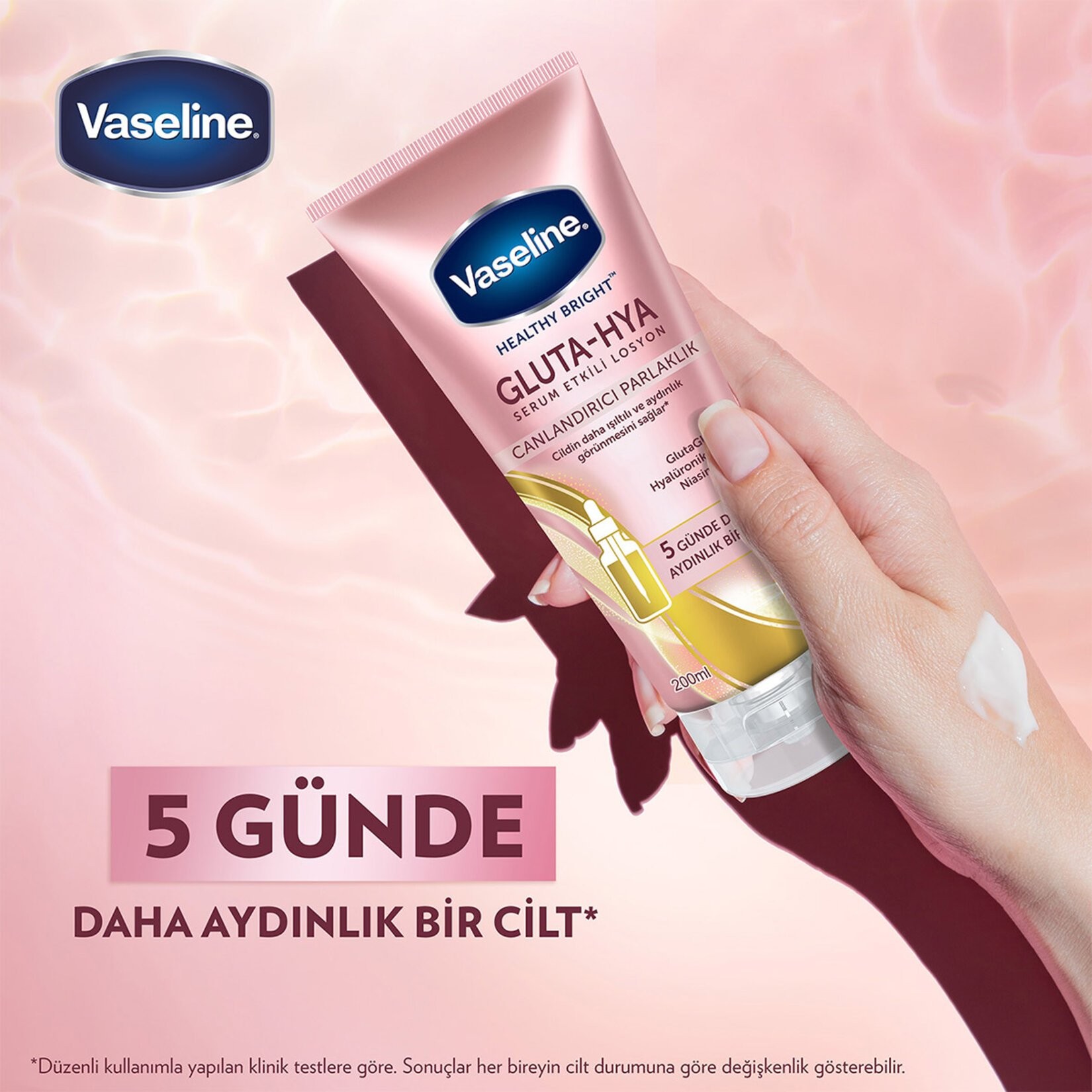 Vaseline Gluta-Hya Canlandırıcı Parlaklık Serum Etkili Losyon 200 Ml