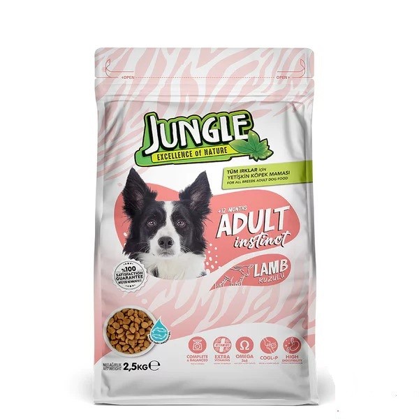 Jungle +12 Months Adult İnstinct Kuzulu Köpek Maması 2,5 Kğ