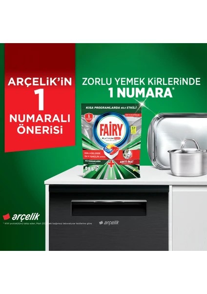 Fairy Platınum Hepsi Bir Arada Bulaşık Mak. Tableti 75'li