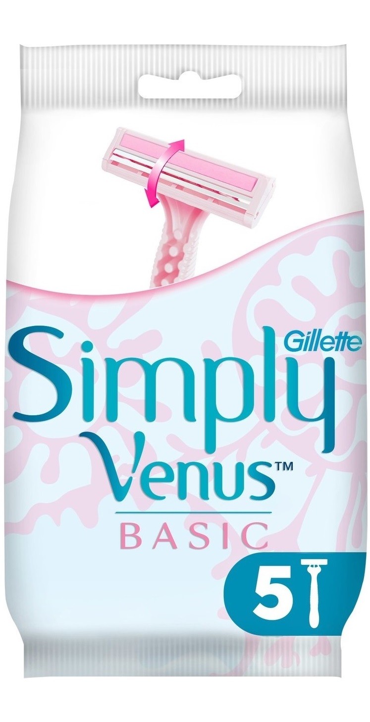 Gillete Simply Venüs Basic 2 Kullan At Kadın Tıraş Bıçağı 5'li