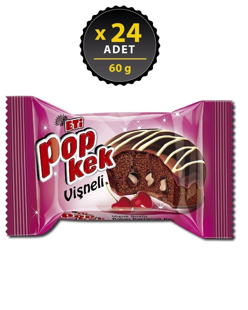 Eti Popkek Vişneli 60 Gr 24 Adet