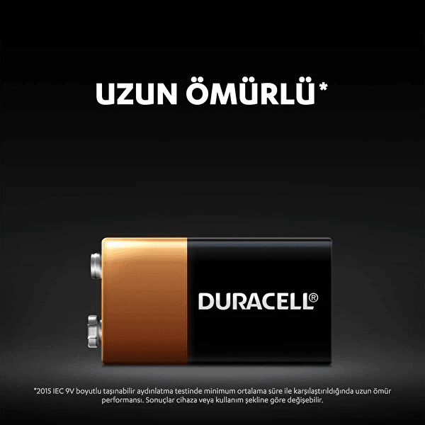 Duracell Alkalin 9v 1 Pil(6LR61/MN1604) 1 Adet