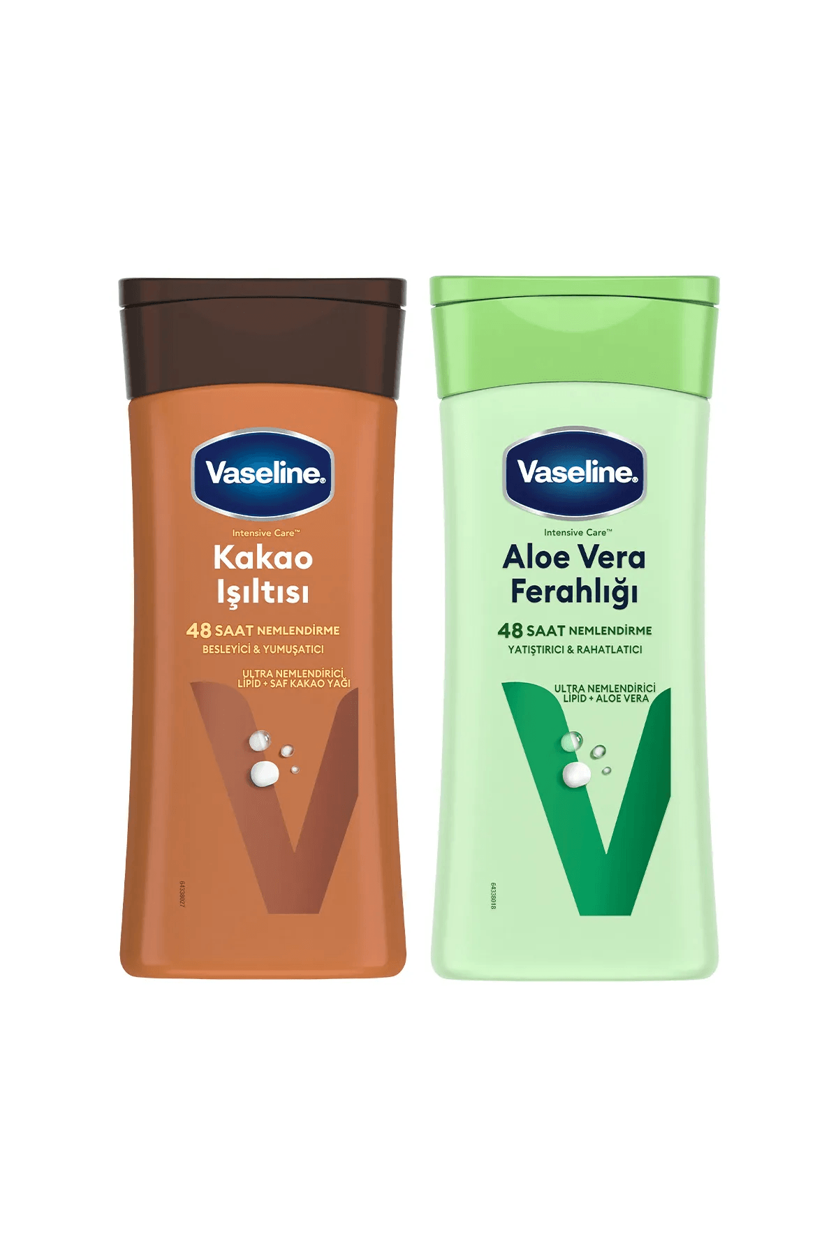 Vaseline Intensive Care Kakao Işıltısı+Aloe Vera Ferahlığı Vücut Losyonu 200 Ml* 2