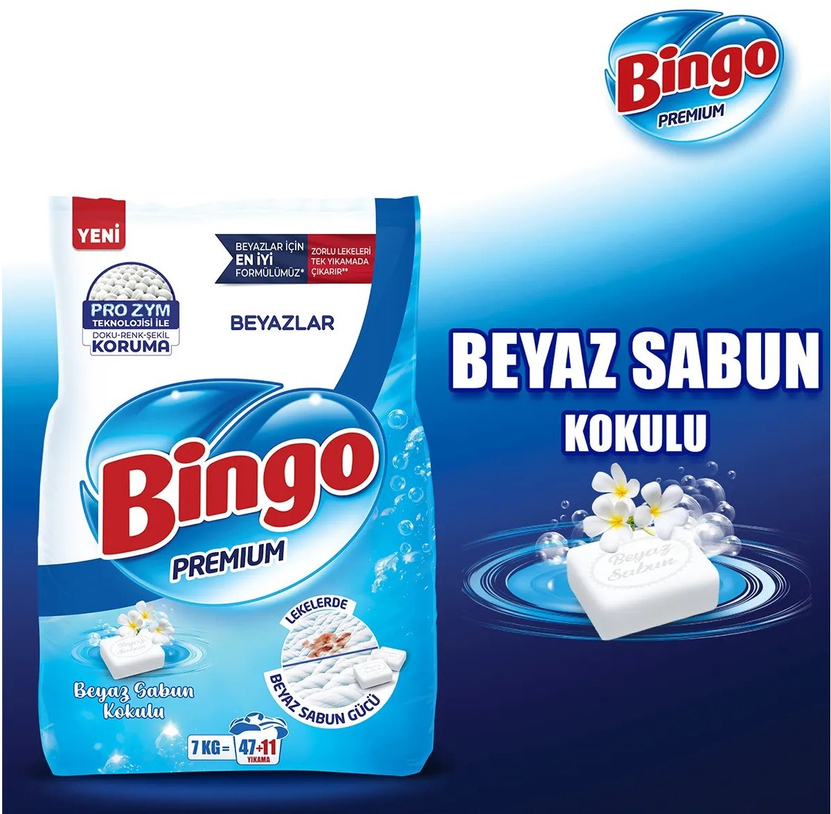 Bingo Premium Beyazlar Toz Çamaşır Deterjanı 7 KĞ