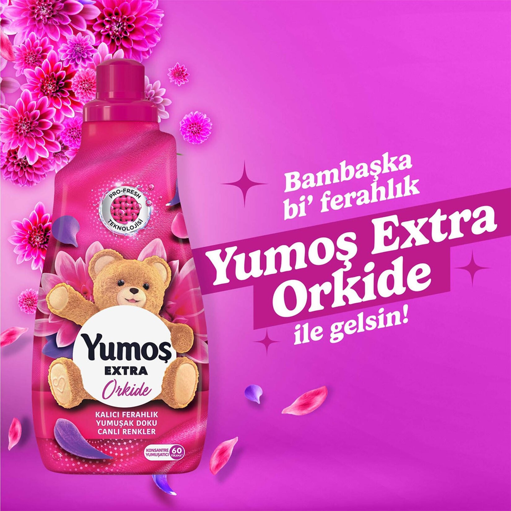 Yumoş Extra Konsantre Yumuşatıcı 60 Yıkama 1440 Ml