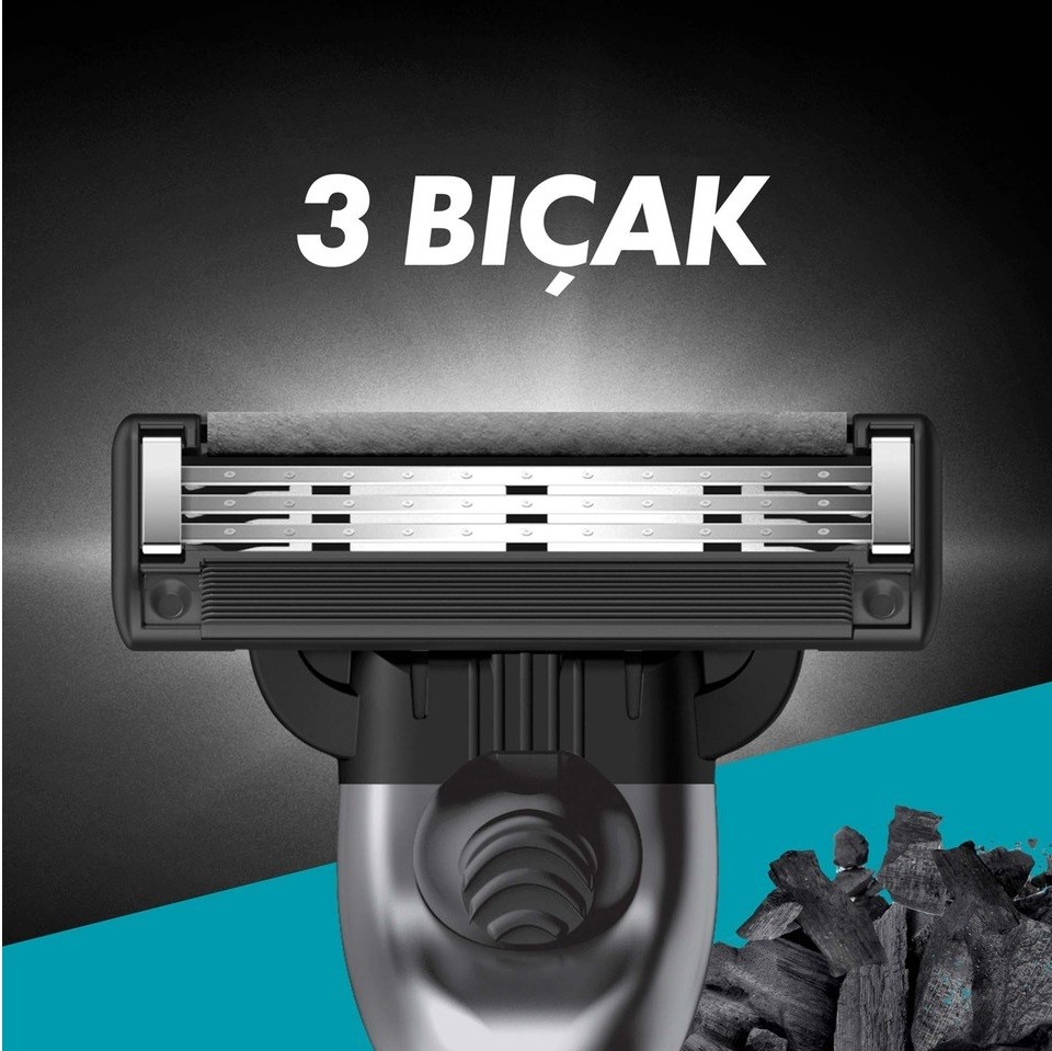 Gillette Mach3 Charcoal Yedek Tıraş Bıçağı 2 Adet