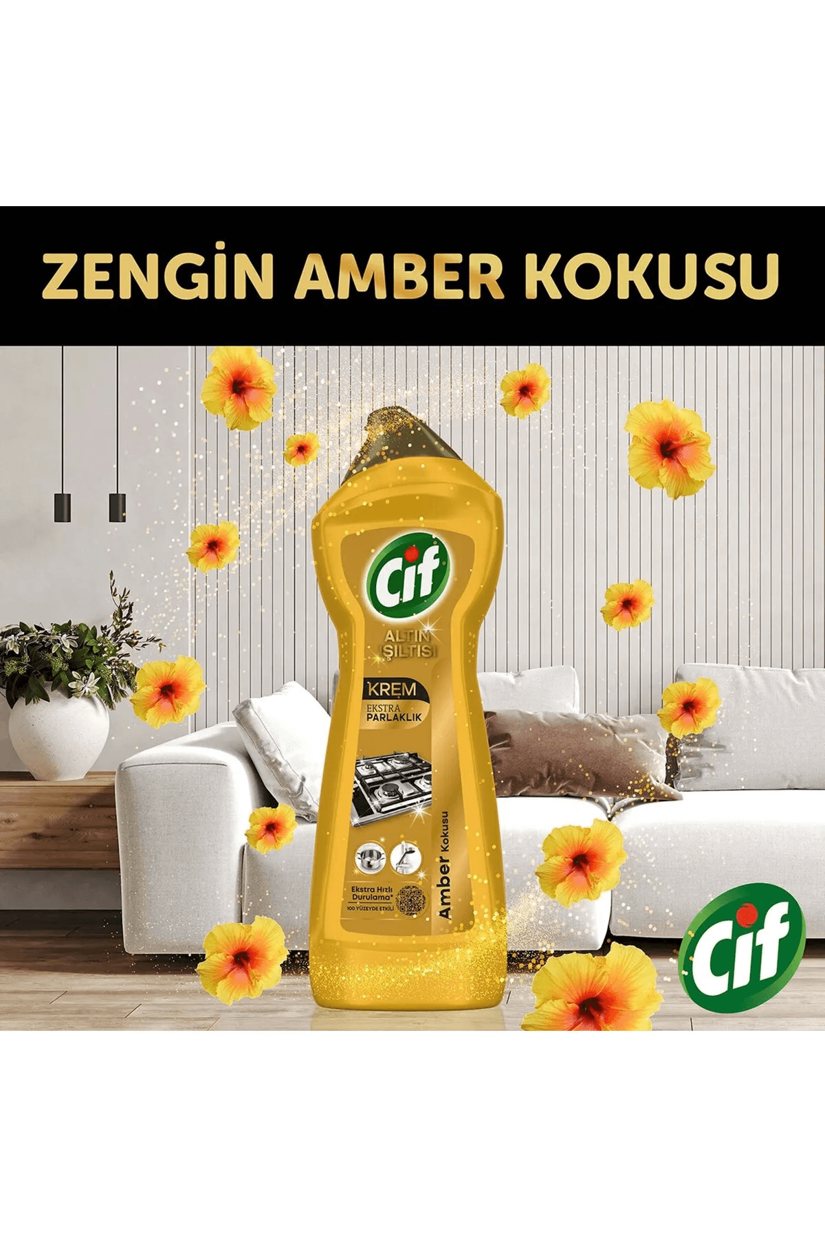 Cif Gold Amber Kokusu Krem Temizleyici 750 Ml