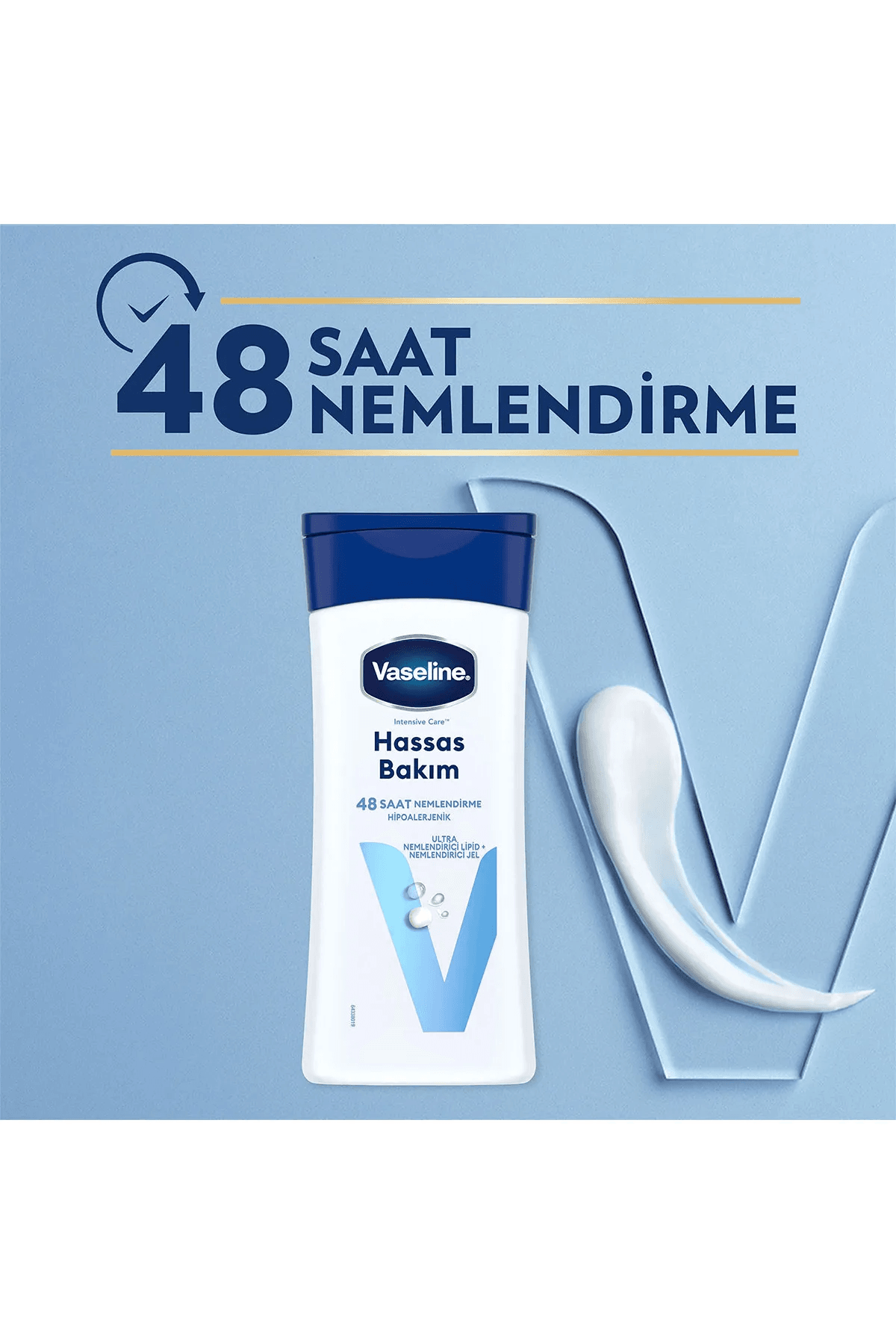 Vaseline Intensive Care Hassas Bakım 48 Saat Nemlendirme Vücut Losyonu 200 Ml