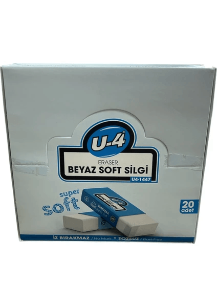 U-4 Eraser Soft Silgi 20 Adet